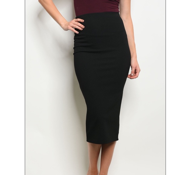 Black Pencil Skirt - Picture 2 of 3